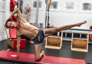 Contrology High Mat and Arm Chair Dark Cherry