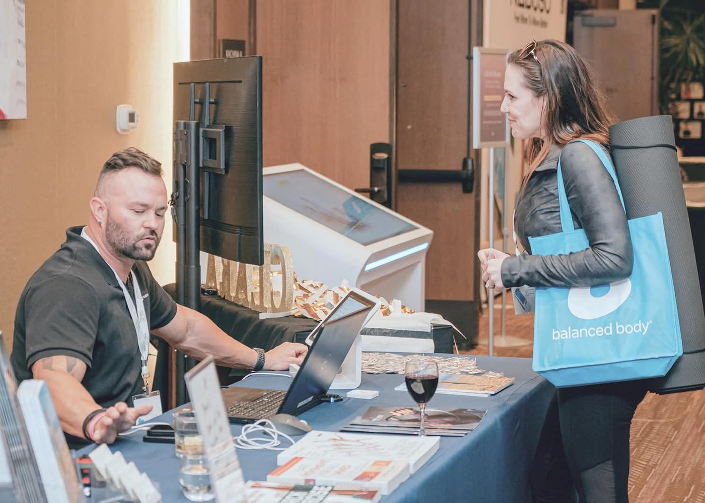 pilates on tour desk