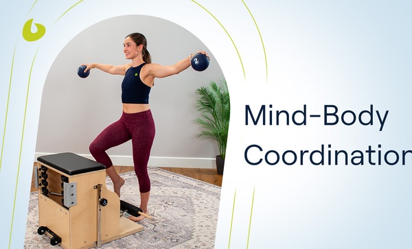 mind-body coordination pilates combo chair small balls weights